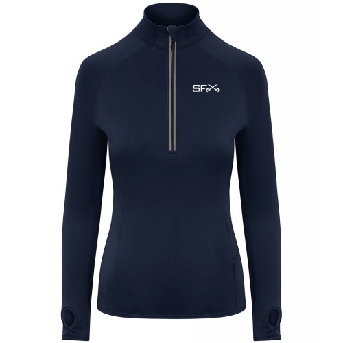 SFX Ladies Cool Flex Half Zip Sweat Top