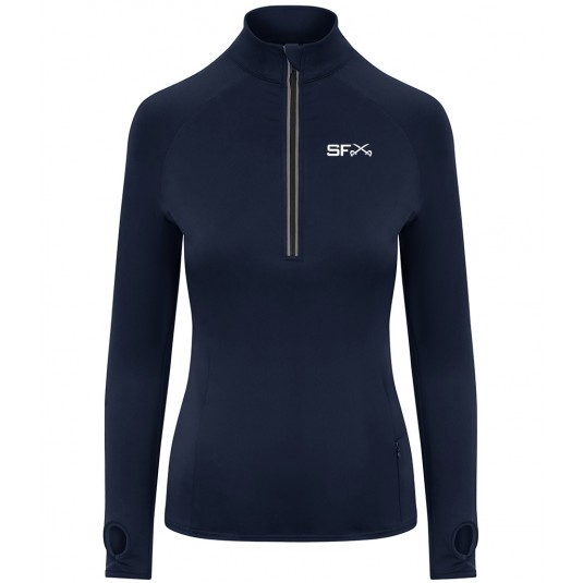 SFX Ladies Cool Flex Half Zip Sweat Top