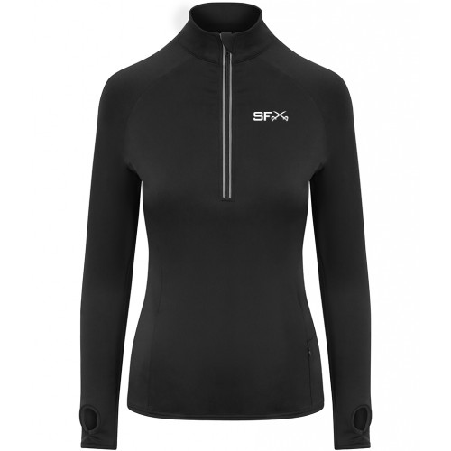 SFX Ladies Cool Flex Half Zip Sweat Top