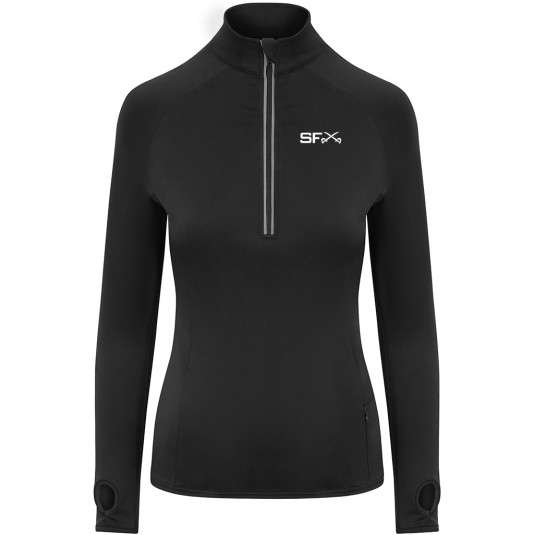 SFX Ladies Cool Flex Half Zip Sweat Top