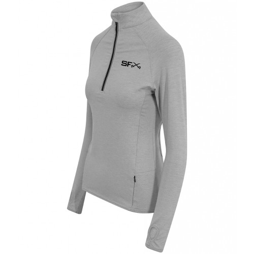 SFX Ladies Cool Flex Half Zip Sweat Top