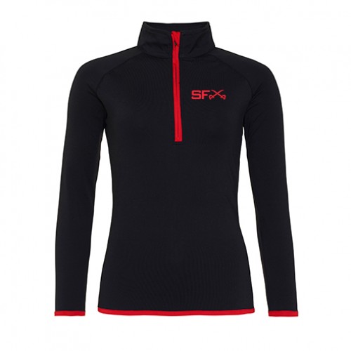 SFX Ladies Half Zip Sweat Top