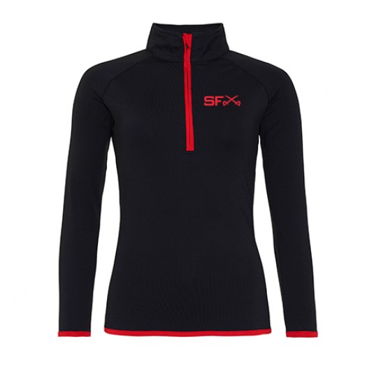 SFX Ladies Half Zip Sweat Top