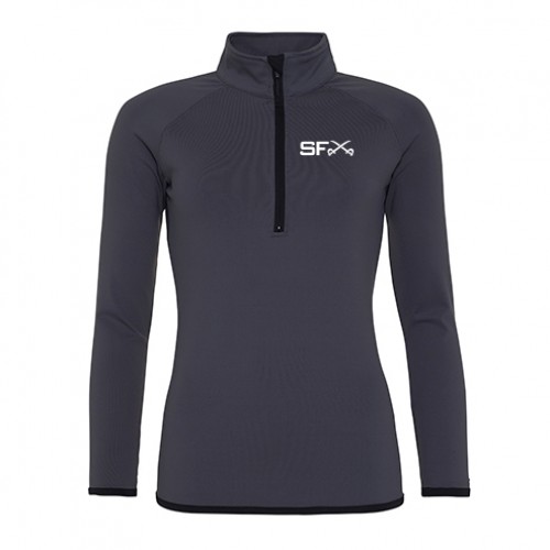 SFX Ladies Half Zip Sweat Top